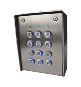 Clavier 2 relais en INOX et touches métalliques