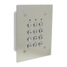 Clavier 2 relais en INOX et touches métalliques (encastré)