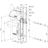 Dimensions serrure Locinox LOKQY2 VALENTINO
