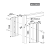 Dimensions ventouse électromagnétique MAG3000