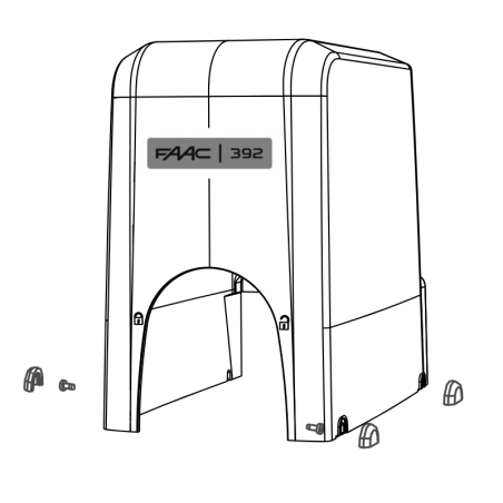 CAPOT DE PROTECTION AVEC VIS ET LOGO 392