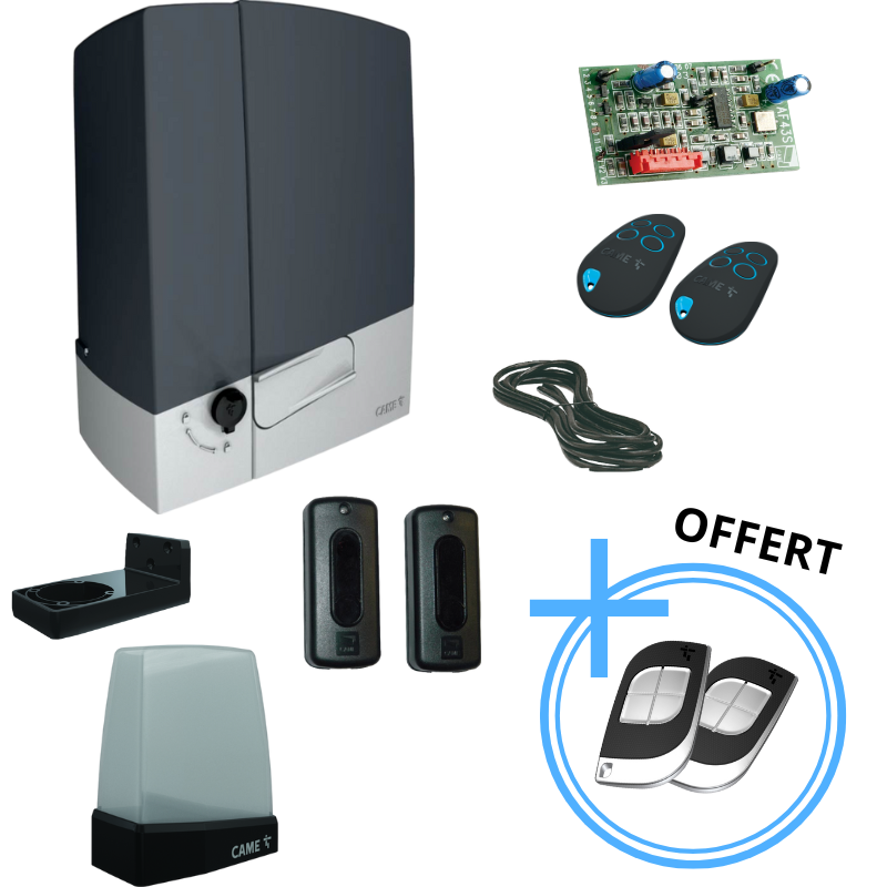 Kit portail coulissant complet avec télécommandes offertes CAME 40 ans
