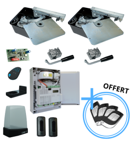 Kit portail 2 battants complet avec télécommandes offertes CAME 40 ans