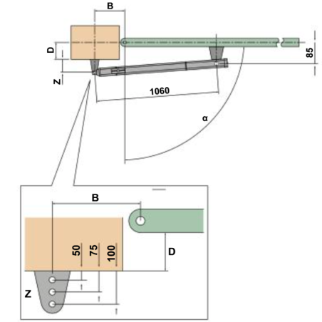 FAAC - OPÉRATEUR HYDRAULIQUE 24V S450 CBAC