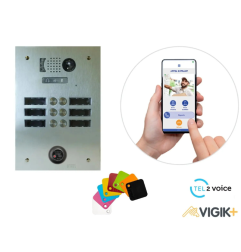 URMET - Kit interphone 6 BP GSM et filaire VIGIK+ KVT/206
