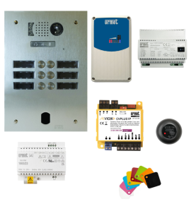 Kit interphone 6 BP GSM et filaire VIGIK+ KVT/206