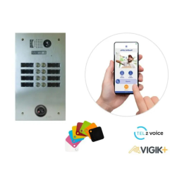 URMET - Kit interphone 8 BP GSM et filaire VIGIK+ KVT/208