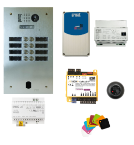 Kit interphone 8 BP GSM et filaire VIGIK+ KVT/208
