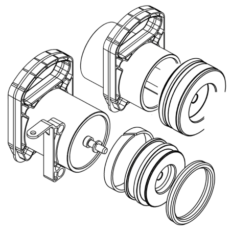 Cylindre et piston 100° S800H FAAC