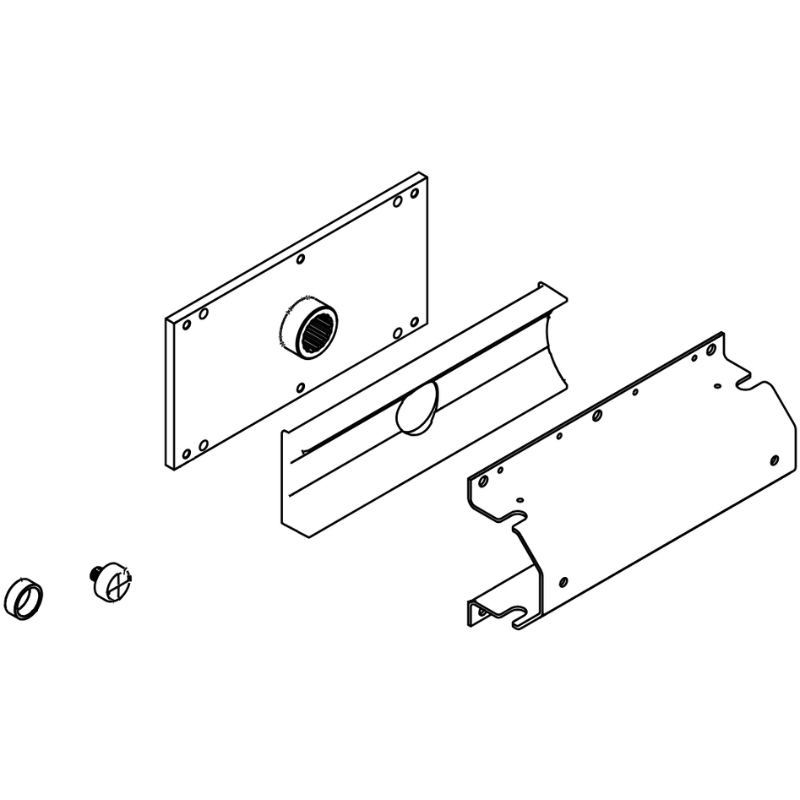 KIT DE FIXATION "L" DE LISSE RONDE POUR B680H