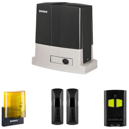 Kit opérateur 24V 600 KG 1TX KBULL624SE clignotant photocellules télécommande