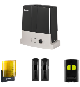 Kit opérateur 24V 600 KG 1TX KBULL624SE clignotant photocellules télécommande