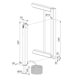 Schémas et dimensions ELECTRADROP Locinox