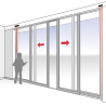 Installation SpotScan sur porte coulissante