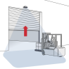 Installation détecteur sur porte verticale