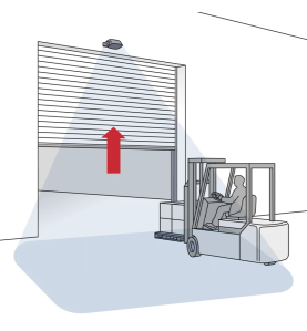 Installation détecteur sur porte verticale