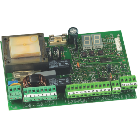 carte électronique FAAC 455D portail 2 battants moteur 230V