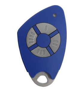 	Intratone - Télécommandes bi-technologie électroniques insert inox gravé - 4 canaux - Bleu