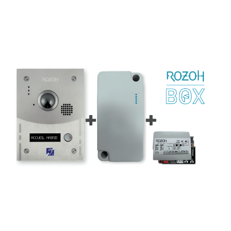 interphone vidéo avec carte GSM et carte relais rozoh box R501-0004