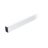 lisse avec embout rectangulaire aluminium peint blanc