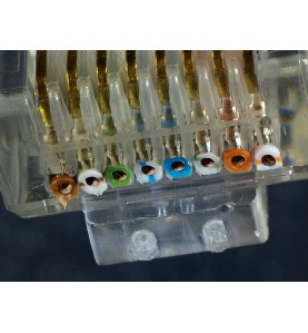 Connecteur RJ45 câble réseau 8 couleurs traversant