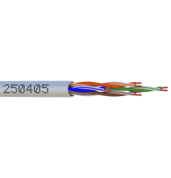 Câble blindé sans halogène 305m ethernet UTP CAT5E LSZH