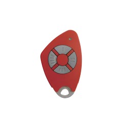 Intratone - Télécommandes bi-technologie électroniques insert inox gravé - 4 canaux - Rouge