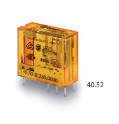 relais circuit imprimé 2RT 8A 24VAC série 40 FINDER