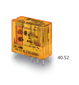 relais circuit imprimé 2RT 8A 24VAC série 40 FINDER
