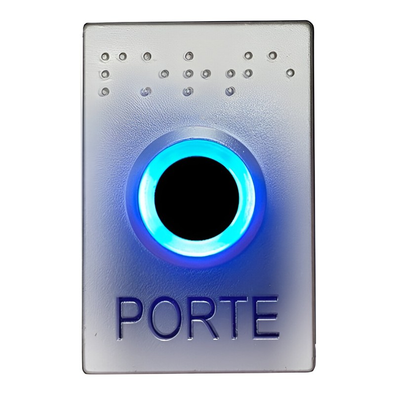 Bouton poussoir sans contact UB-one finition Chrome mat