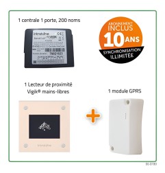 Intrabox DATA éco lecteur vigik mains-libres, centrale de gestion et module gprs 10 ans d'abonnement - Intratone Confodis