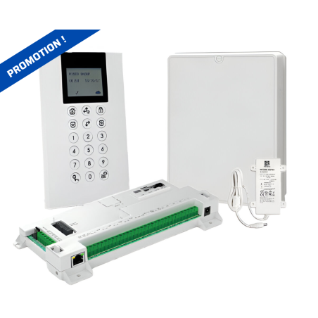 Kit LightSYS+ carte-mère boitier PVC couvercle métal alimentation clavier panda RM432PK24001 Confodis