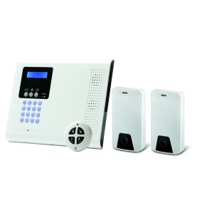 Centrale iConnect RTC/IP avec 2 détecteurs IRP et une télécommande ELEMB61ICON868V1