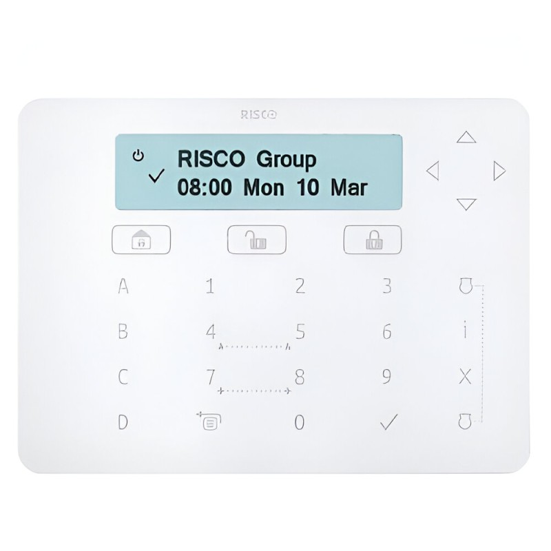 RISCO - Clavier élégant blanc avec lecteur proximité RPKELPWT000B Confodis